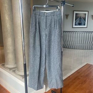 J. Crew Collection sz 6 lined wool high-waisted trousers grey NWT